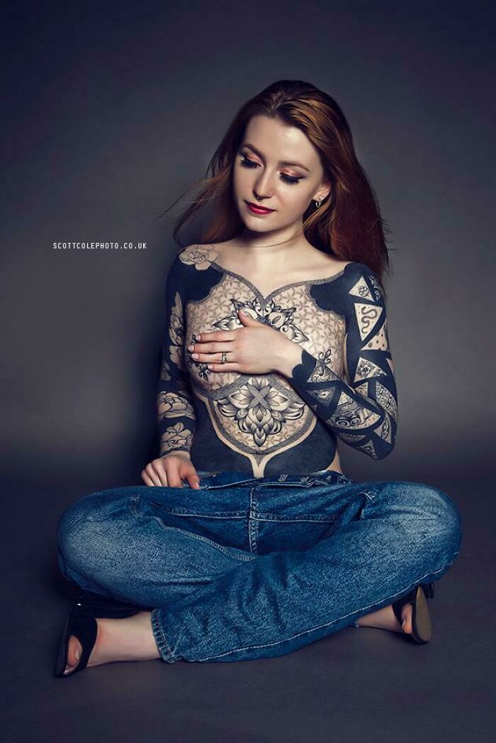 This Is My Beautiful Wife 🙂 All Tattoos On Her Done By Me