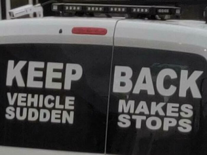 Keep Vehicle Sudden Back Makes Stops