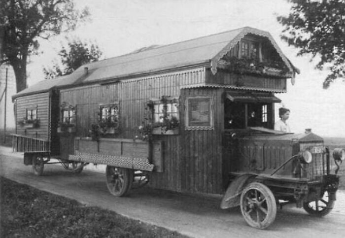Una casa rodante en 1922