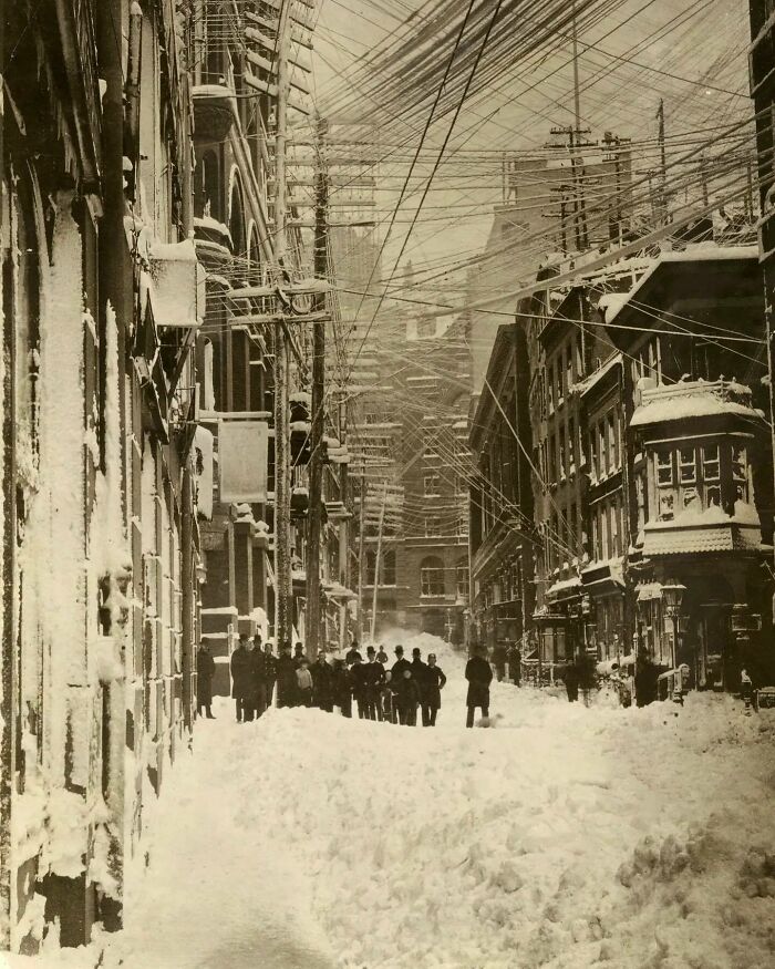 La ciudad de Nueva York durante la gran ventisca de 1888