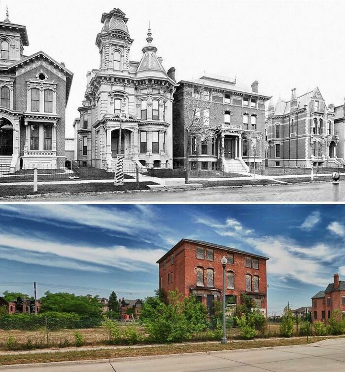Detroit, Michigan en 1882 y 2017