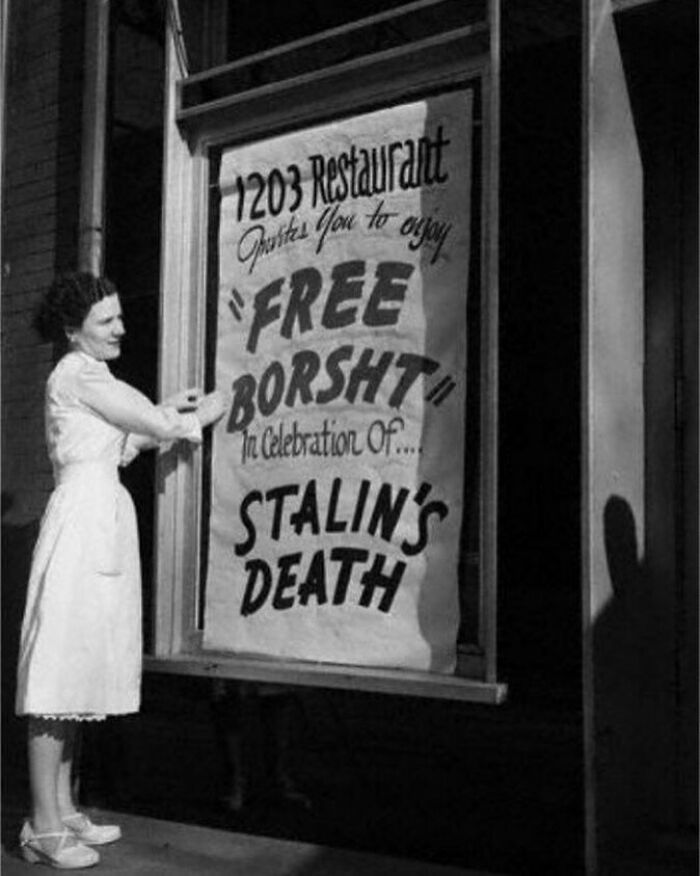 Ukrainian Restaurant In The U.S. Celebrates The Death Of Joseph Stalin, 1953