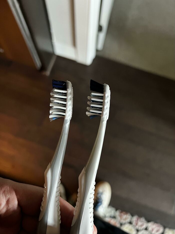 He estado usando la misma marca de cepillo de dientes durante más de una década. Me alegro de que hayan decidido ahorrar una fracción de penique con el diseño. Aún así casi 7$...