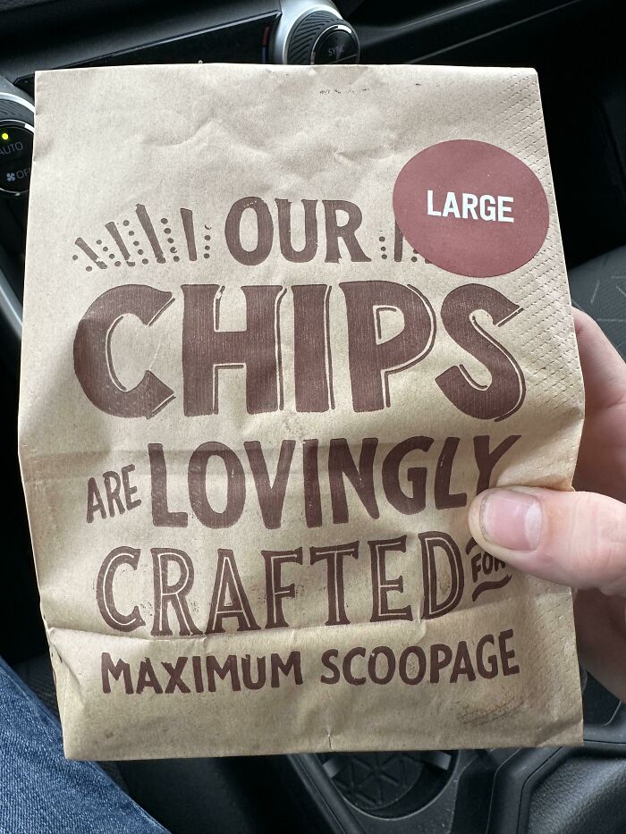 Large Chips At Chipotle Now Uses Their Regular Bags, Regular Chips Are Small Bags Containing 7-8 Chips
