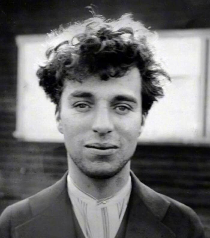 Charlie Chaplin At Age 27 Before He He Adopted The Iconic Mustache, 1916