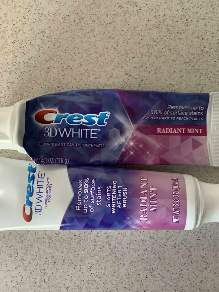 Didn’t Think I’d Notice The Smaller Size With The Re-Design, Did You, Crest