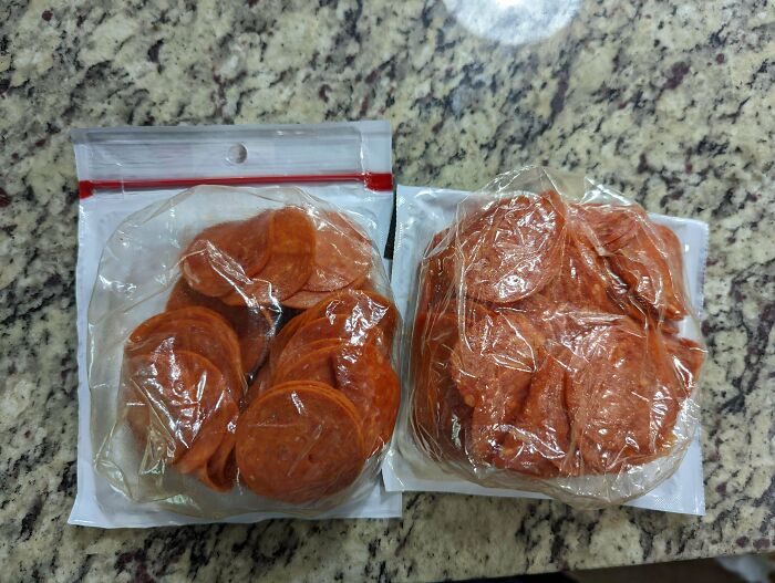 Same Packaging, 37.5% Less Pepperoni. 8 Oz Turns To 5 Oz
