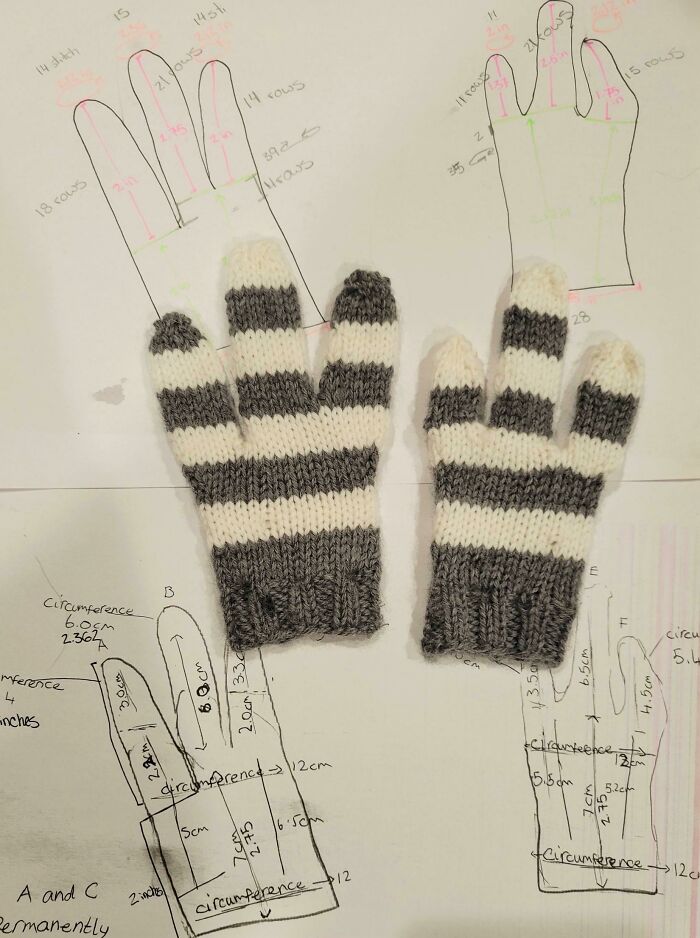 I Am Part Of A Facebook Group Called "Knit For A Unique Fit" That Matches Knitters With Individuals With Hand Differences To Make Custom Gloves. I Just Finished My First Pair!