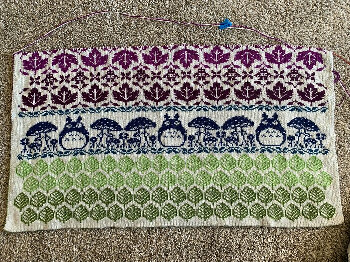 Just Past The Half Way Point On My Monsters & Robots Baby Blanket