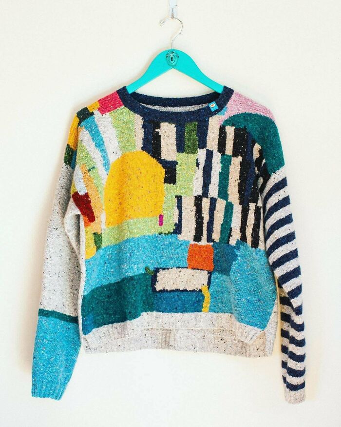 I Made This Sweater Based On A Beautiful Piece Of Art By Tansy Hargan