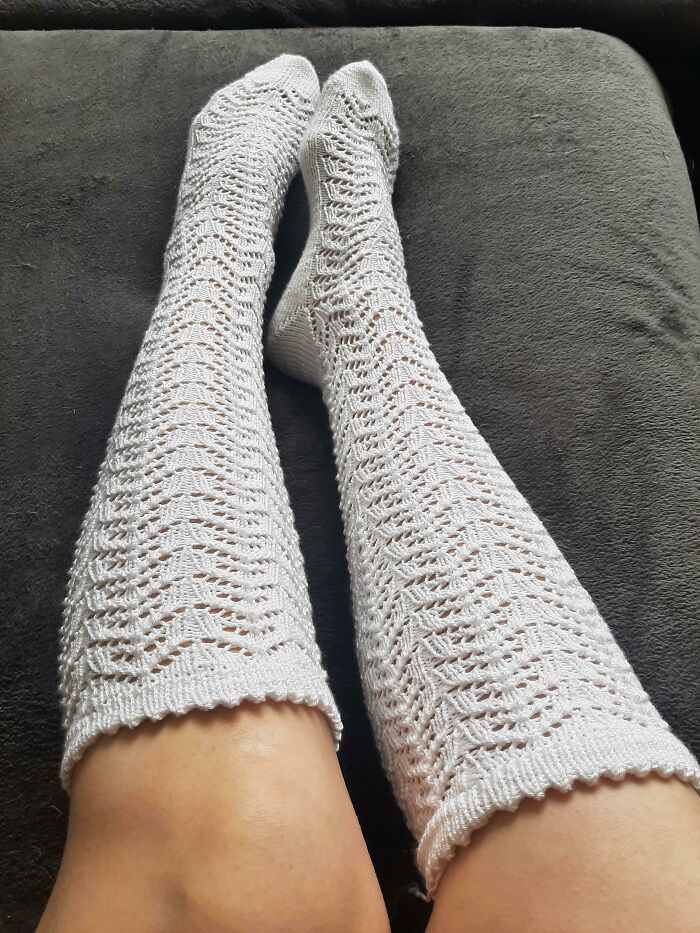 Just Finished My Traditional Lace Socks