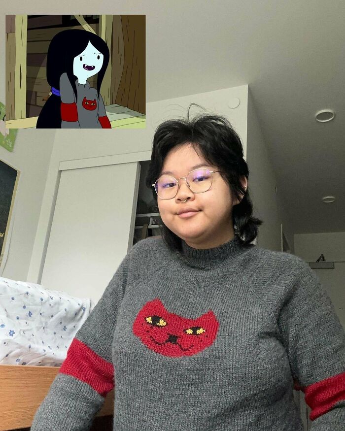 ¡Finalmente! ¡He terminado! ¡El suéter de Marceline del episodio “De regreso a Nocheósfera” de Hora de aventura!