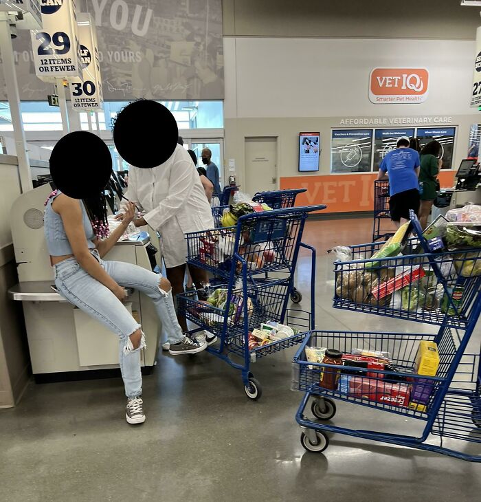 These People Who Had Two Carts Full Of Items In A 12 Item Or Less Self Scan