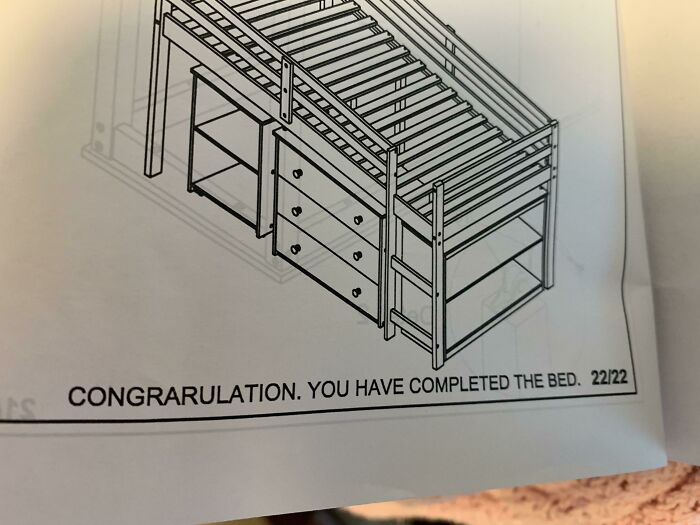 Built A Bed, Was Rewarded With Some Engrish