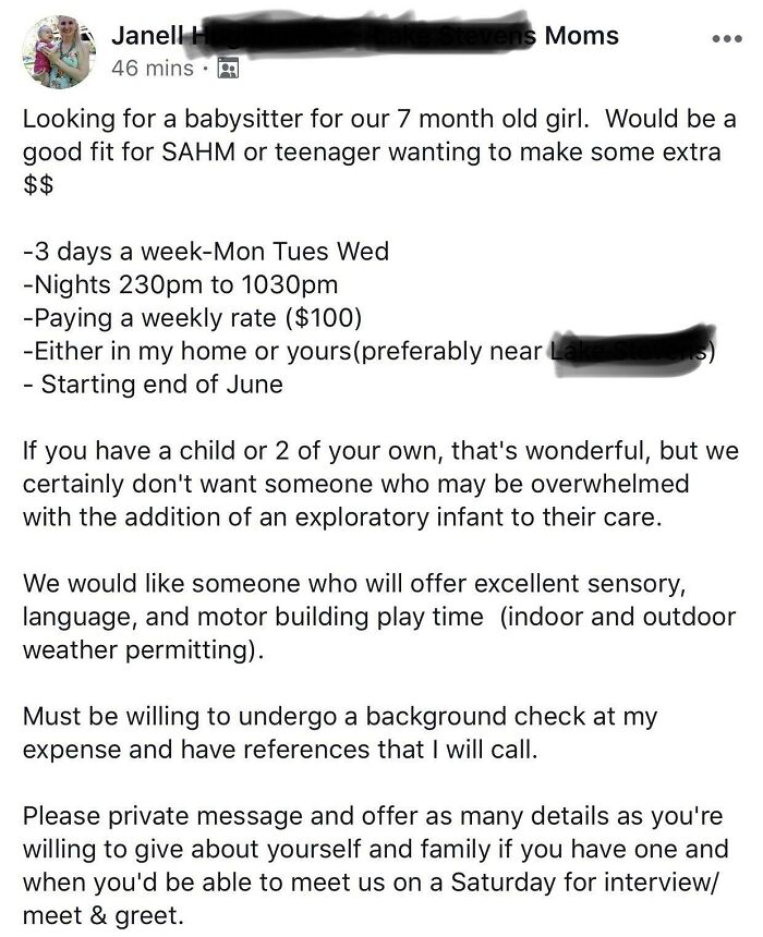 Wants A Nanny For $4/Hour?