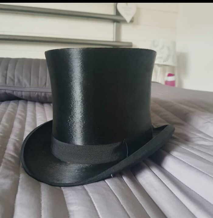 My Great Great Great Grandfathers Top Hat, The Design Of The Hat Tells Me It Was Probably Made In 1870-1880s