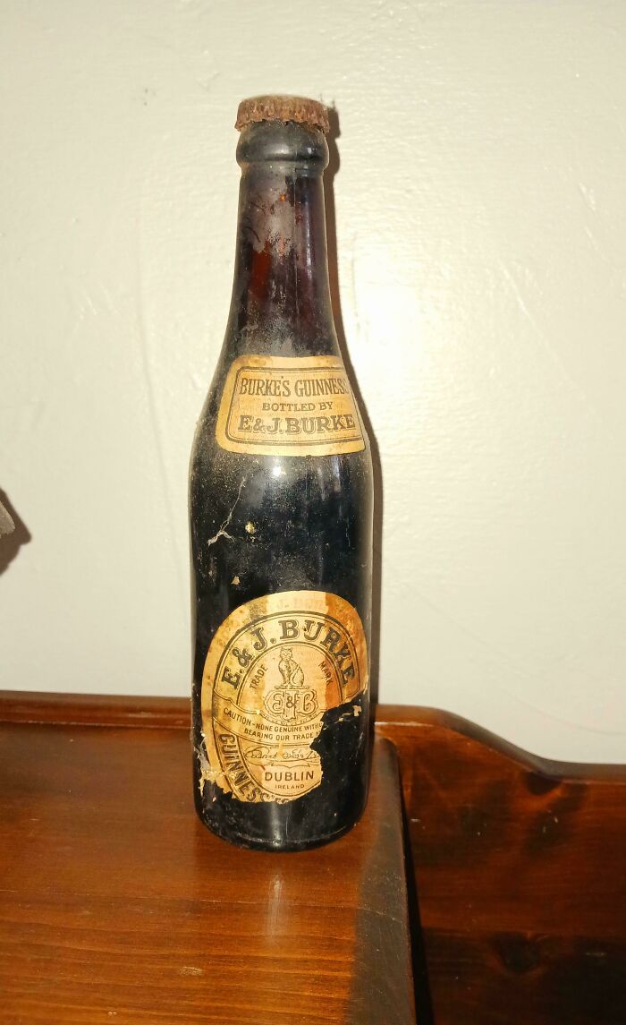 Any Info On This Very Old, Unopened Bottle Of Guinness I Found Stashed In My Chimney?