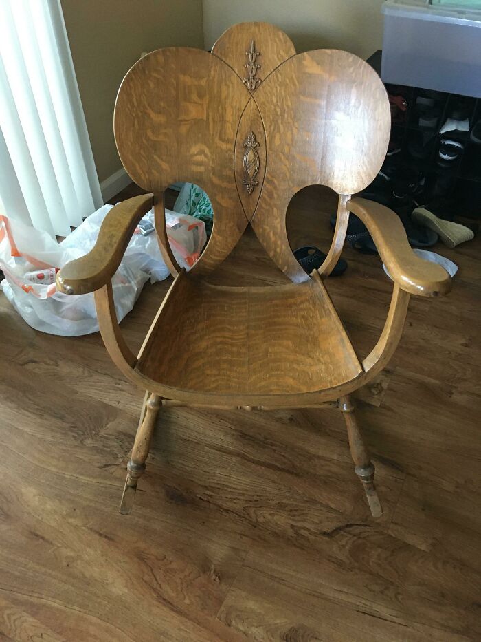 Picked Up This Free Rocking Chair Yesterday. Has Anyone Ever Seen One Like It? Curious About Time Period And Style