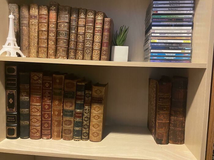 My Leather Book Collection, My Oldest As Of Today Is 1697. I Started This Collection A Few Months Ago
