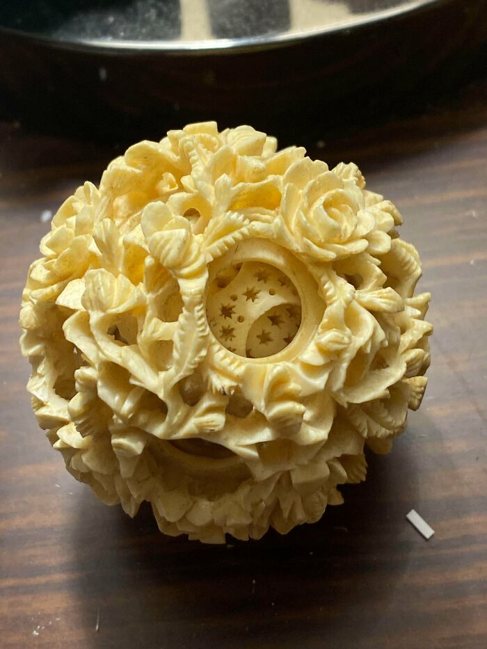 Found This Ivory Puzzle Ball At An Estate Sale For $0.50. I Saw A Similar Ball With This Motif Listed As 19th Century. Any Ideas?