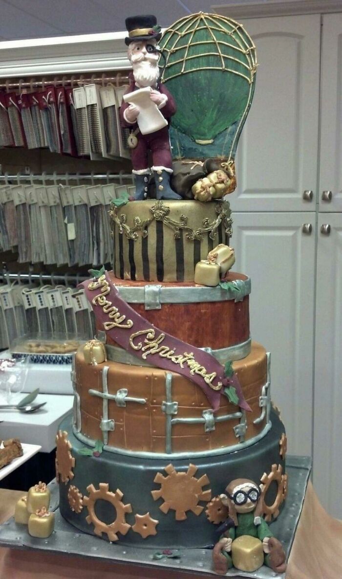 A Steam Punk Themed Christmas Cake From Few Years Ago