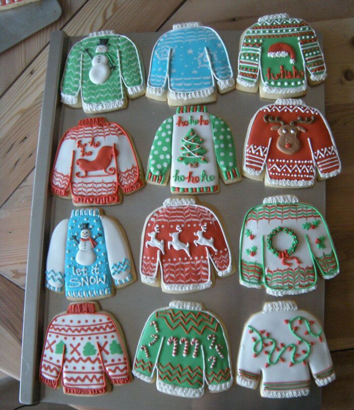 I Decided To Try Some "Ugly Christmas Sweater" Cookies This Year