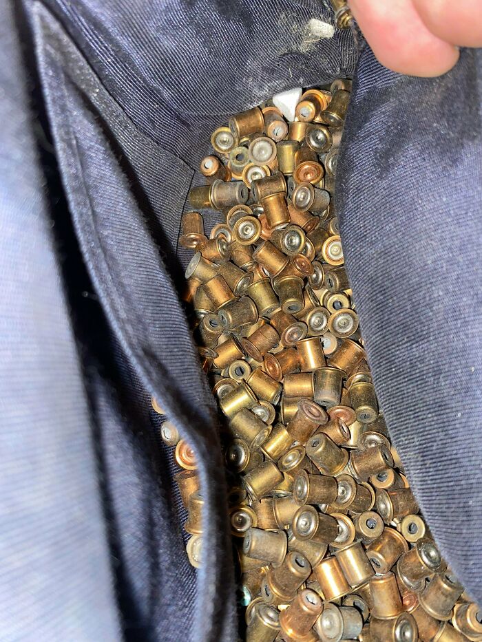 Bought A Purse At An Estate Sale. It Was Filled With These Small Cylindrical Metal Pellets. One End Of A Pellet Is Wider With An Indentation In The Center, And The Other End Is Narrower With A Hole In The Center