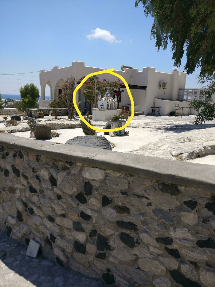 What Are These Little Ornate Houses Outside Greek Houses? Spotted In Santorini