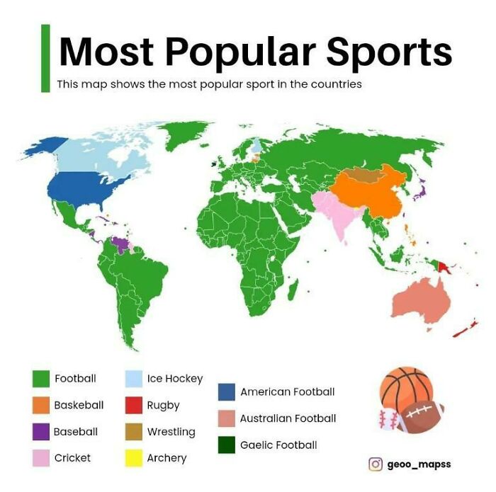 Most Popular Sport In Each Country