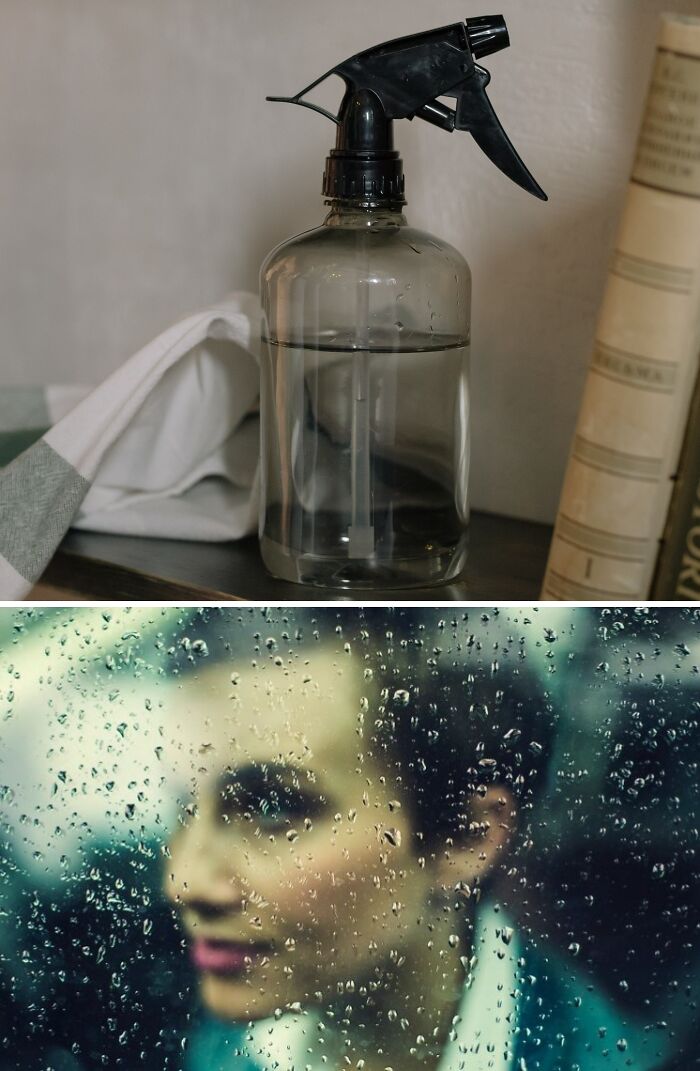 Imitate Rain With A Spray Bottle