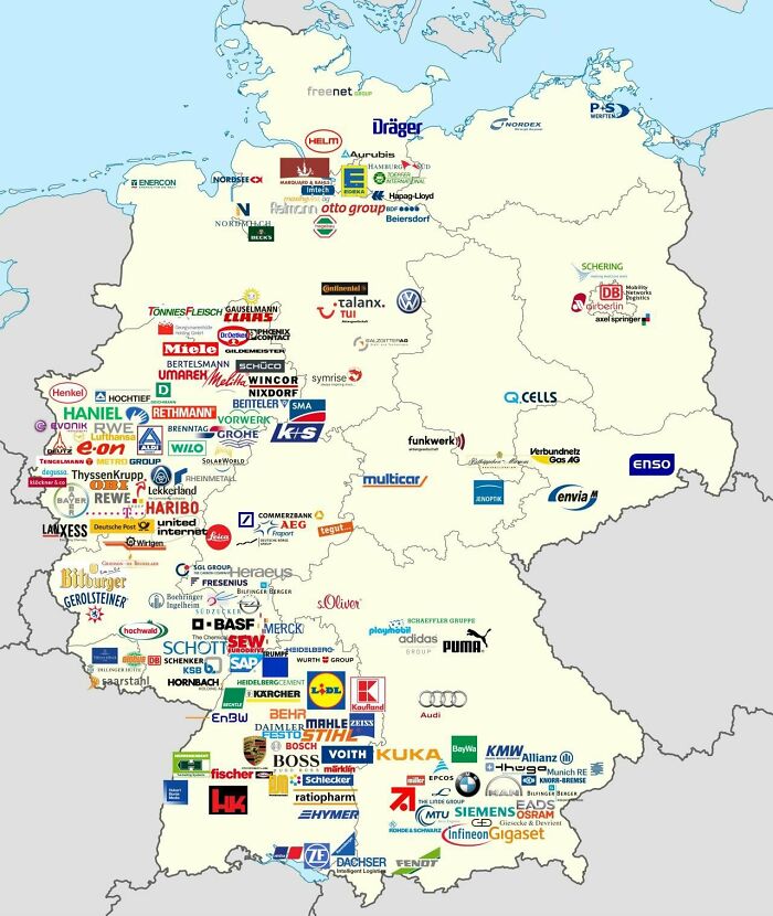 I Saw Your Interesting Map With Italian Companies And Would Like To Add A Map With The Largest German Companies