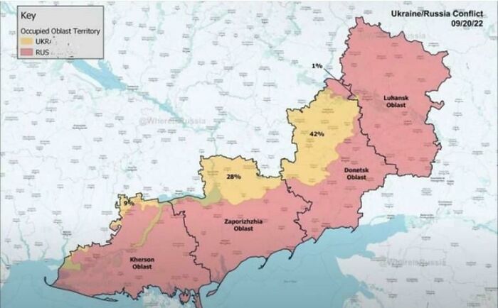 How Much Land Does Ukraine Still Controls In Russian Occupied Oblasts?