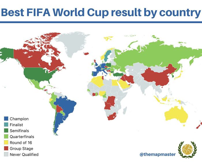 Here Is A Map Of The Best Result By Country
