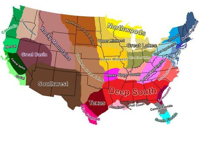 Cultural Regions Of The United States