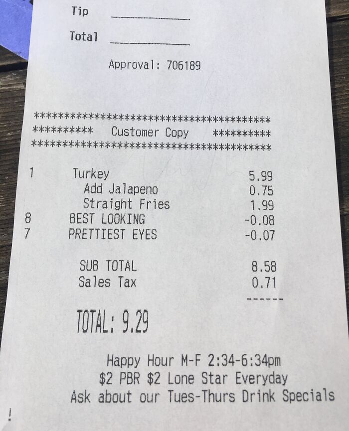 Receipt From Twisted Root In Dallas