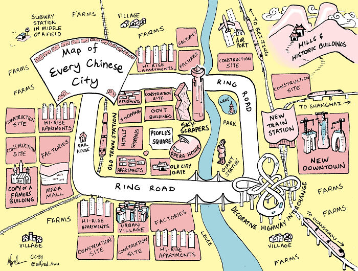 A Map Of Every Chinese City
