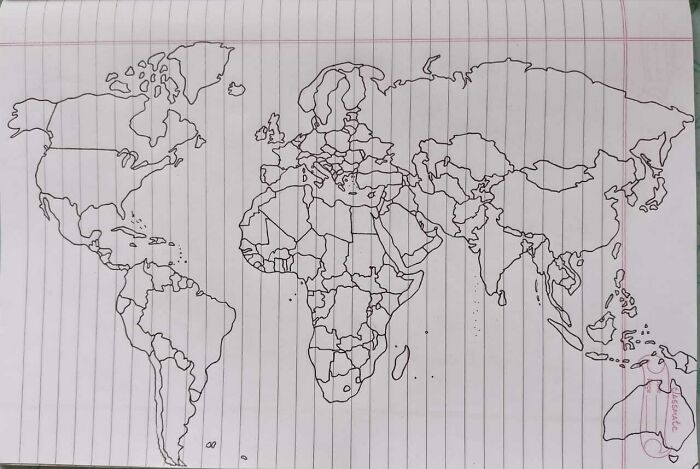 Hand Drawn World Map
