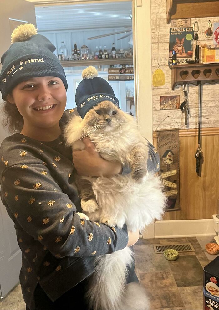 Matching Best Friend Hats And He Definitely Hates Me