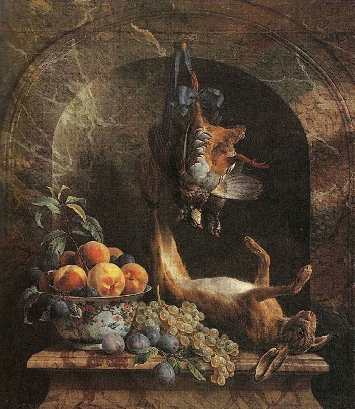 Still Life With Dead Game In A Marble Niche (1706) By Alexandre-François Desportes