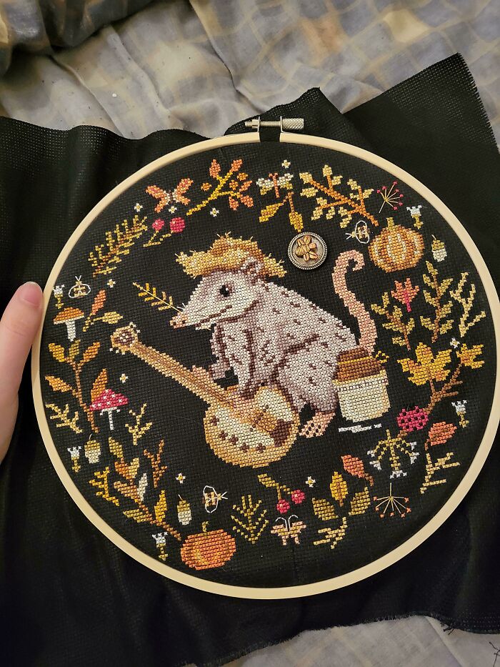 Been Working On This One For 2months! We're Not In Autumn But I Still Vibe With It. Pattern By Mamawitchcrossstitch On Etsy