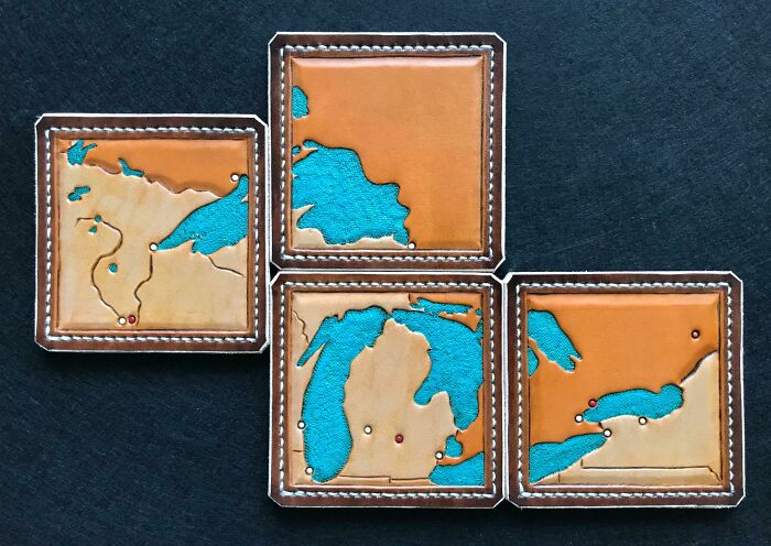 A Map Of The Great Lakes Region I Carved (Tooling/Small Goods)
