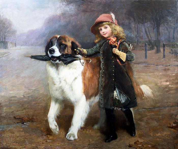 Off To School (1883) By Charles Burton Barber