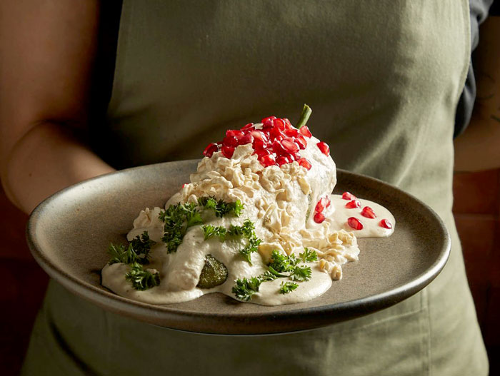 Chiles En Nogada, A Traditional Meal In Mexico