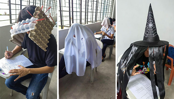 These Students Understood The Assignment When Their Teacher Asked Them To Make Hats To Prevent Them From Cheating During Their Exams These Students Understood The Assignment When Their Teacher Asked Them To Make Hats To Prevent Them From Cheating During Their Exams