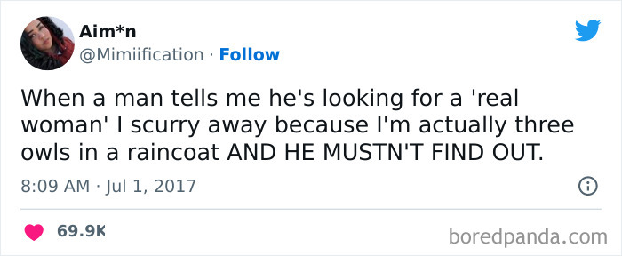 Tweet about a man who's looking for a 'real woman'