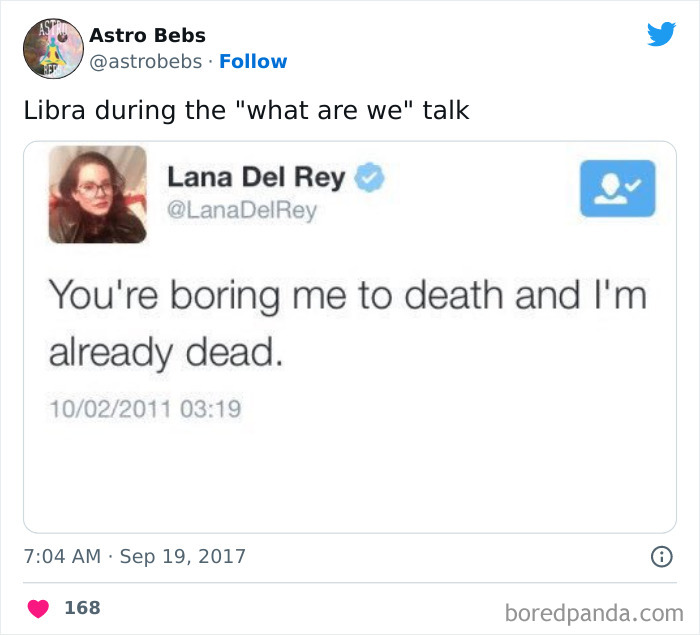 Libra during the 'what are we' talk meme