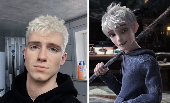 Jack Frost From Rise Of The Guardians and similar looking man 