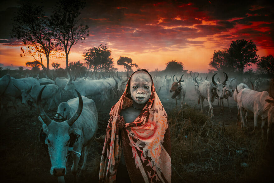 "06-53 Morning Mundari, South Sudan" From The Series "South Sudan Tribes Expedition" By Svetlin Yosifov