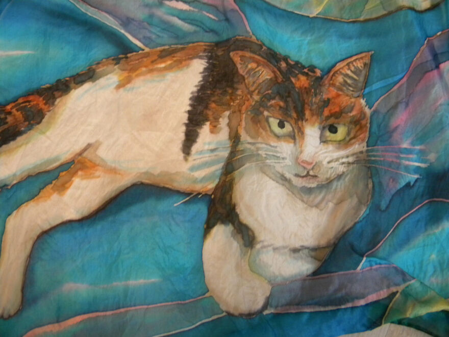 Cat On Silk By Singingscarves (Estonia)