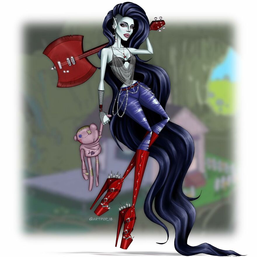 Marceline The Vampire Queen & Hambo From Adventure Time